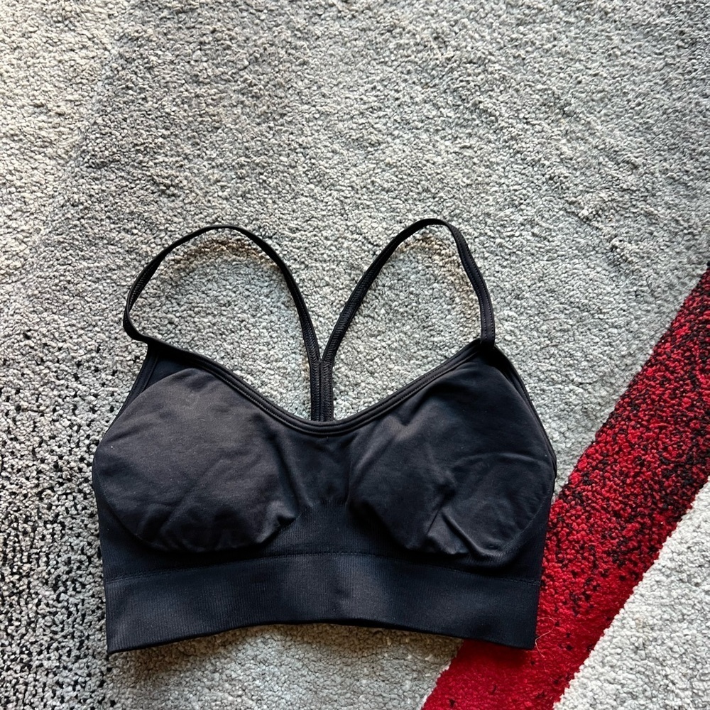 Gymshark Black Racerback Black Sports Bra